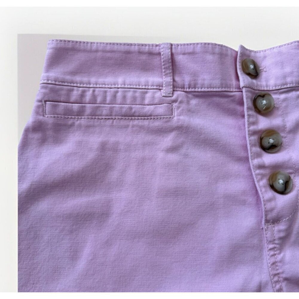 LOFT Womens 4 Button Front High Waisted Shorts Ballet Pink Size 6 - Picture 3 of 5